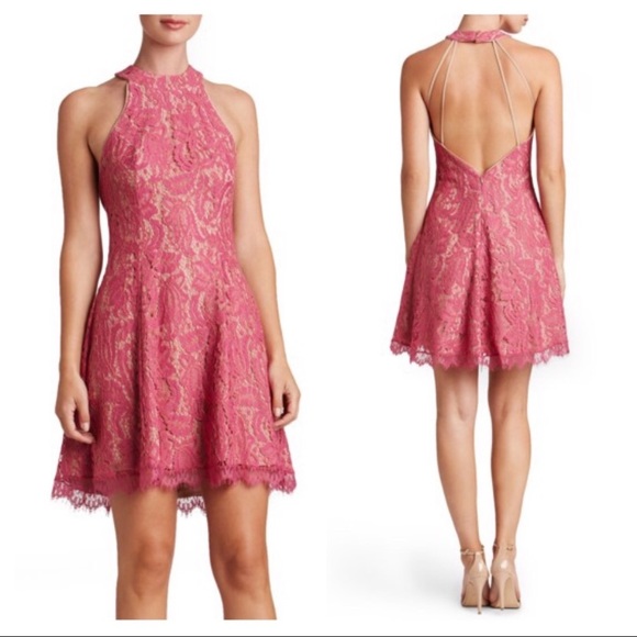 Dress the Population Dresses & Skirts - Dress the Population Angie Lace Halter Dress